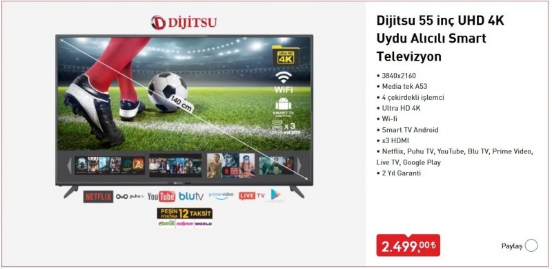 ¿Cómo comprar Dijitsu Smart TV vendido en BİM? Funciones de Dijitsu Smart TV