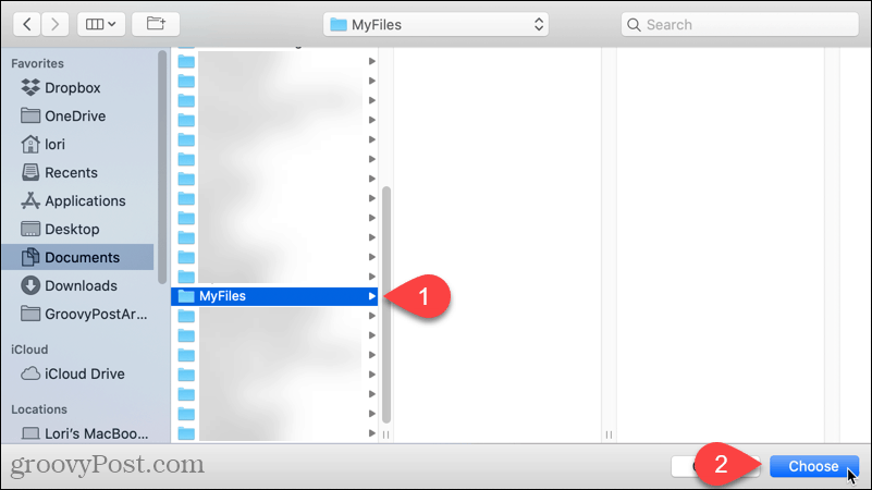 Seleccione una carpeta predeterminada para abrir en Finder en su Mac