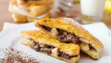 Receta de tostadas francesas de plátano y chocolate 