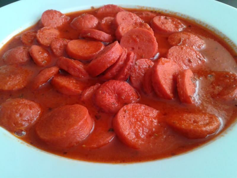 ¿Cómo hacer salchichas con pasta de tomate para el desayuno? Salchicha Receta De Salchicha
