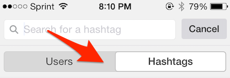 búsqueda de hashtag de instagram