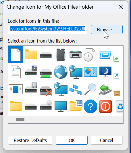 Personalizar los iconos del sistema de Windows 11