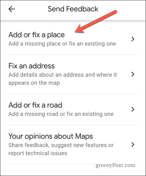 Enviar comentarios en Google Maps en dispositivos móviles