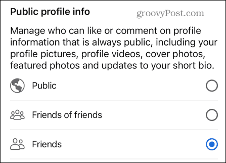 información de perfil público de facebook