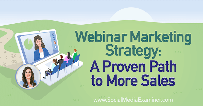 Estrategia de marketing de seminarios web: un camino probado hacia más ventas con información de Amy Porterfield en el podcast de marketing de redes sociales.