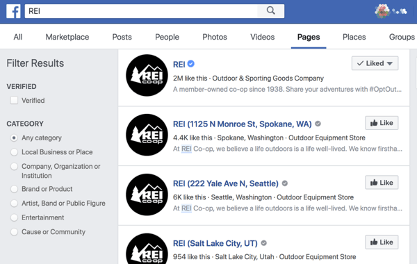 Las páginas de ubicación de Facebook facilitan que las personas encuentren tiendas y oficinas cercanas.