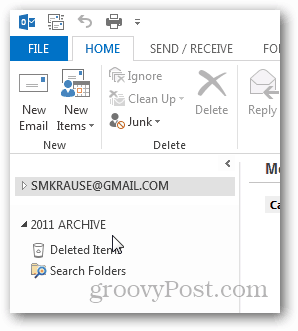 cómo crear un archivo pst para Outlook 2013 - nuevo pst