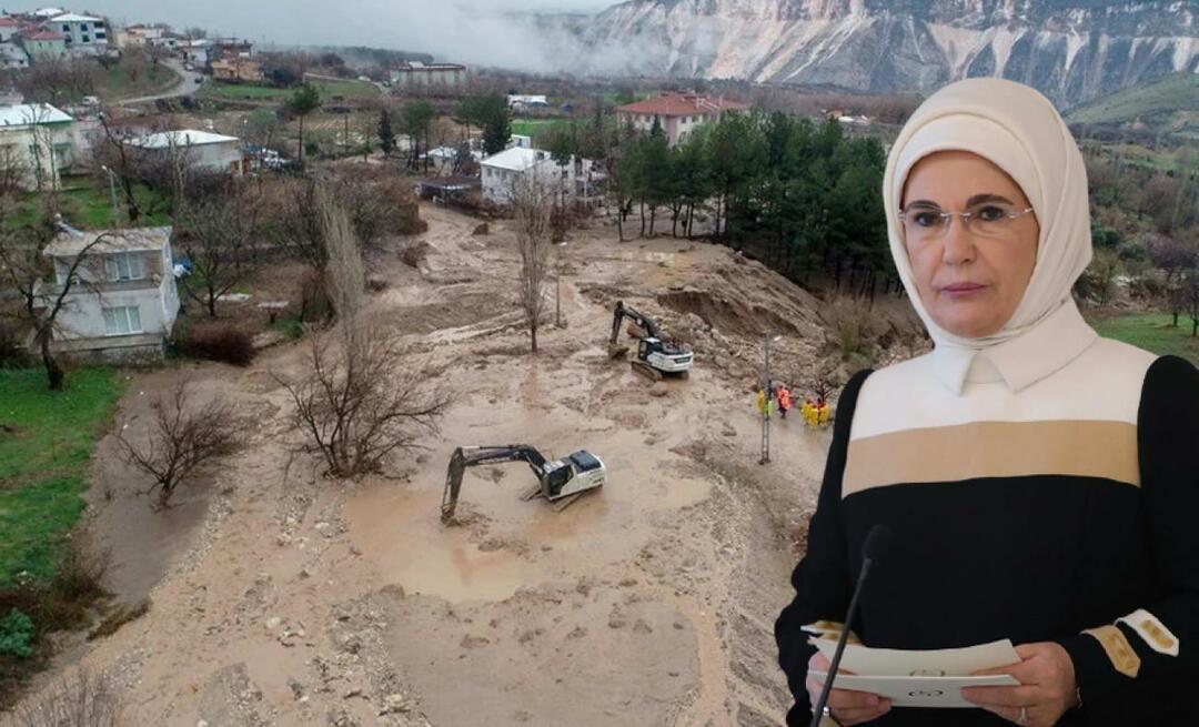¡El intercambio de desastres por inundaciones vino de Emine Erdoğan! 