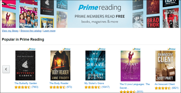 Amazon ofrece Prime Reading: ofrece miles de libros y revistas gratis