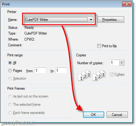 cómo guardar cualquier documento como PDF usando la función de impresión y cutepdf