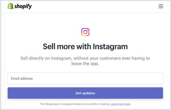 instagram shoppable post shopify programa beta registrarse