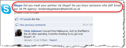 Skype en Facebook