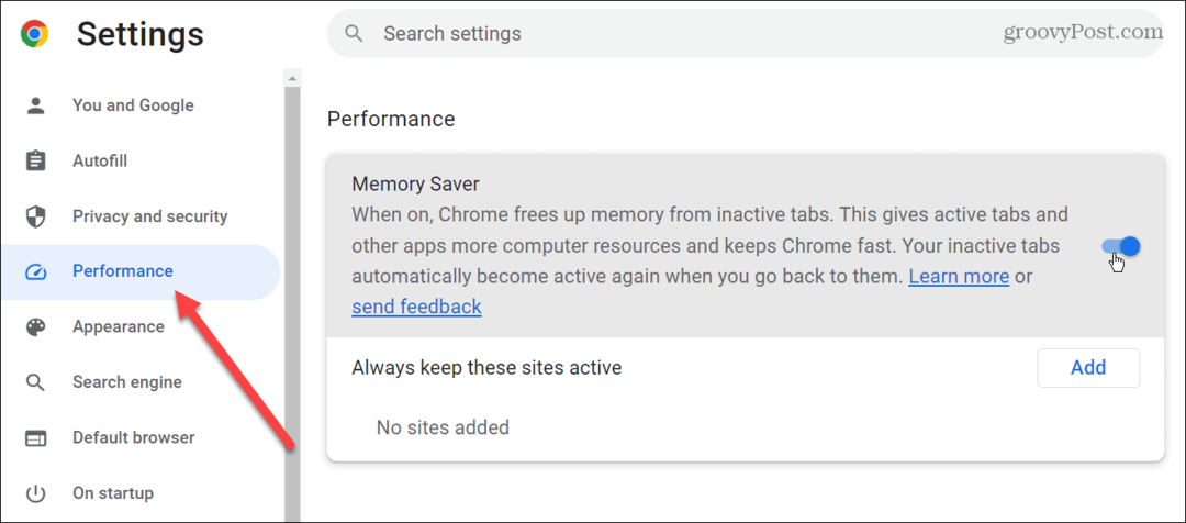 Habilitar pestañas de ahorro de memoria en Google Chrome