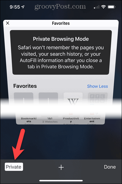 Desactivar Privado en Safari en iOS