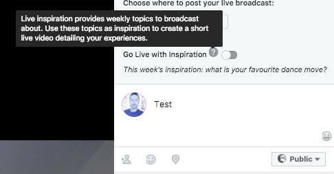 Facebook parece estar probando una nueva función de video en vivo que brinda a las emisoras sugerencias semanales sobre temas para transmitir.
