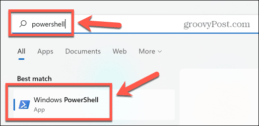 PowerShell de búsqueda de Windows