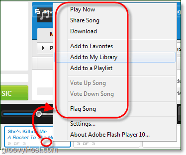 agrega una canción individual a tu biblioteca de música Grooveshark