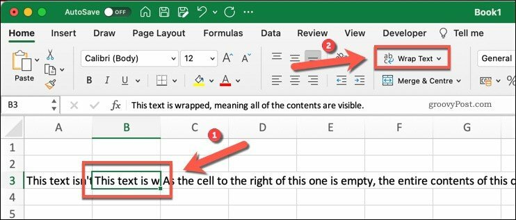 El botón Ajustar texto en Microsoft Excel