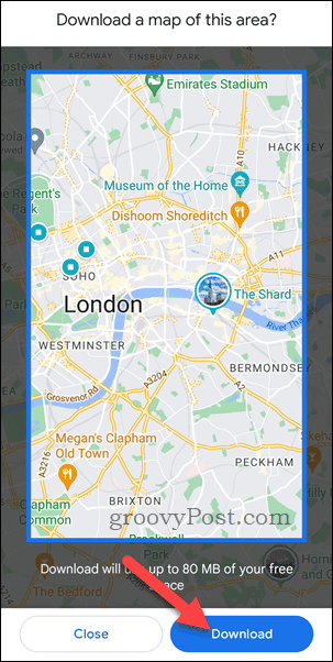 Descargue un mapa personalizado de Google Maps sin conexión