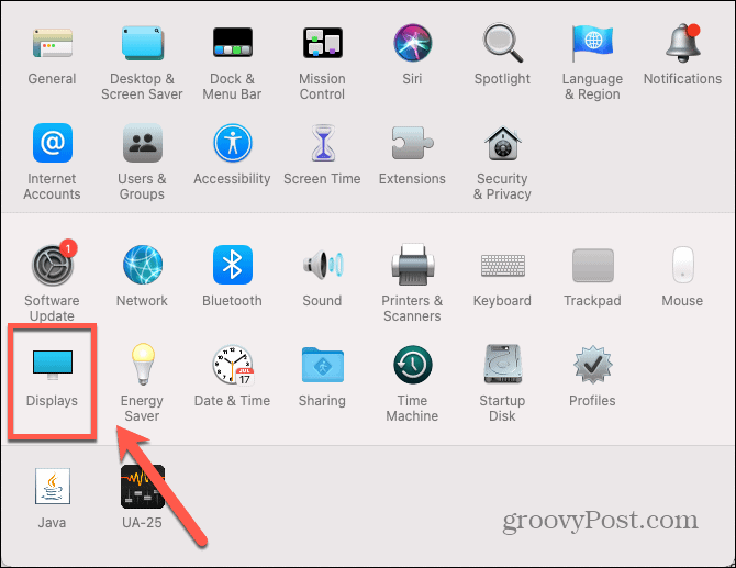 mac muestra el icono