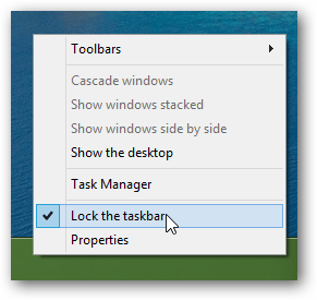 desbloquear la barra de tareas de windows 8