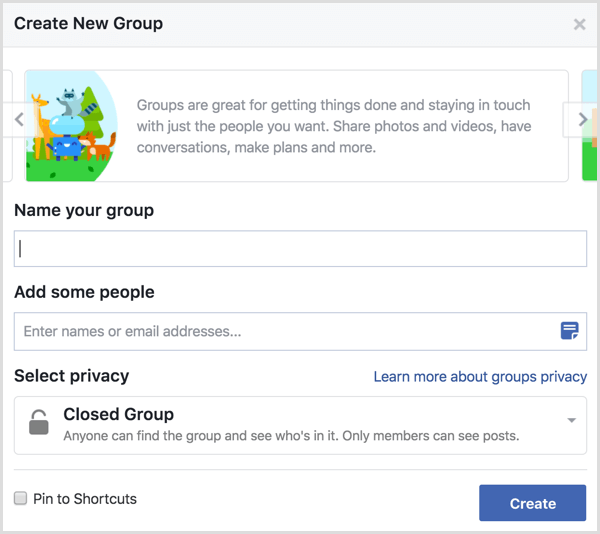 Facebook crea un nuevo grupo