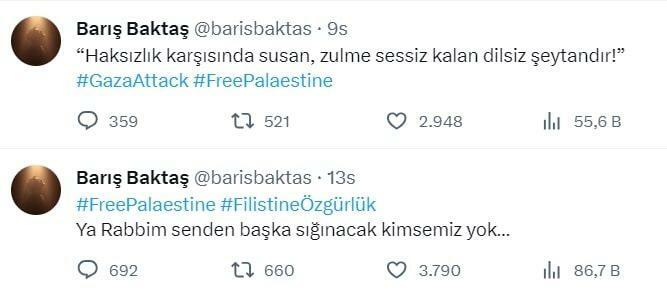 Barış Baktaş Compartiendo apoyo a Palestina