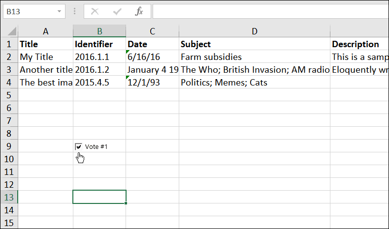 insertar una casilla de verificación en microsoft excel