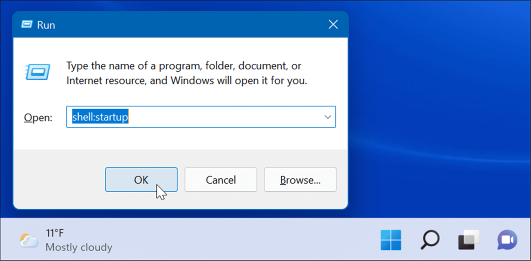 aplicaciones de inicio de shell-startup durante el inicio en Windows 11