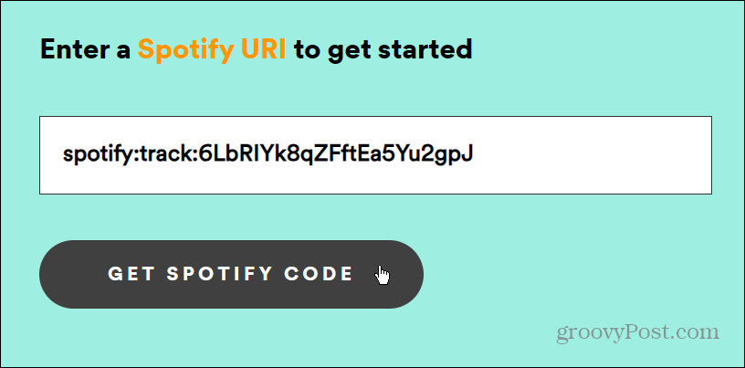 obtener código de Spotify para compartir música