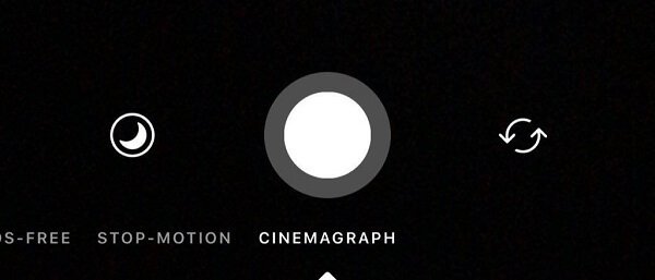 Instagram está probando una nueva función Cinemagraph en la cámara.