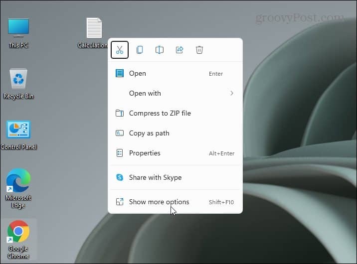 Nuevo menú contextual de Windows 11
