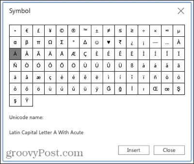 Símbolos de tildes en Word en la web