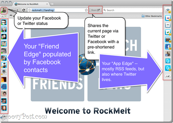 Revisión de RockMelt - Navegador web de redes sociales