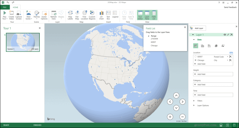 Mapas 3D en Excel