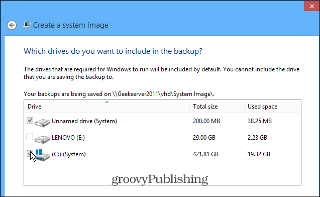 Cómo crear una copia de seguridad de imagen del sistema de Windows 8.1