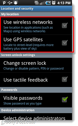 Android usa mis redes inalámbricas satélites gps