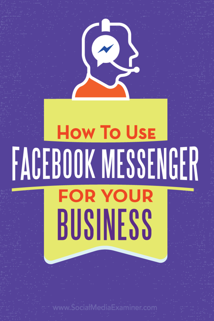 Cómo utilizar Facebook Messenger para su empresa: examinador de redes sociales