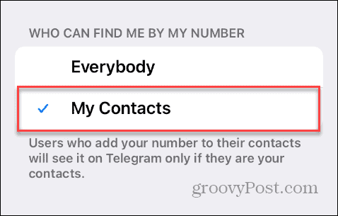 Buscar por número de teléfono en Telegram