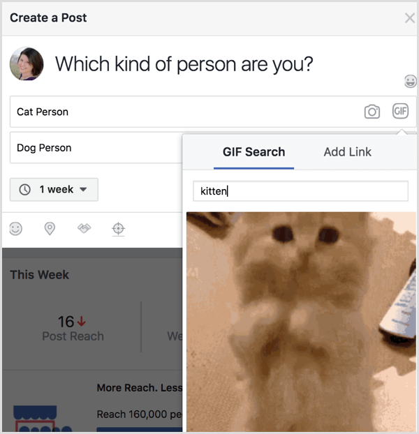 Encuesta de Facebook Búsqueda GIF