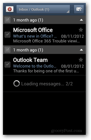 Outlook cuenta android