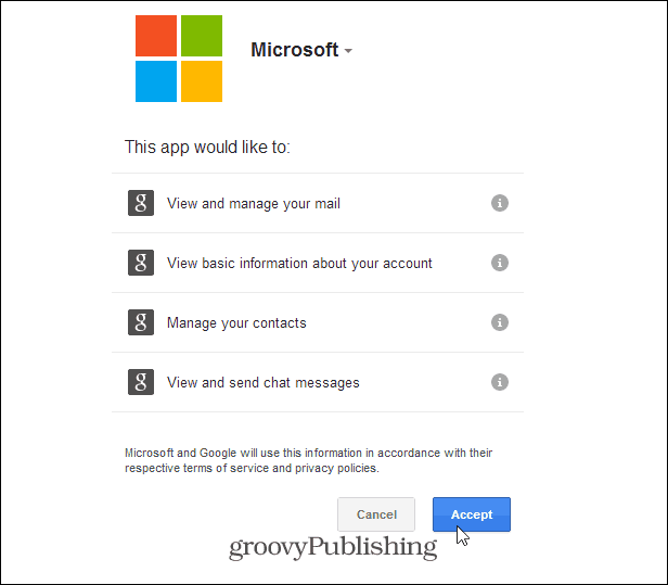 Permitir permiso de Microsoft