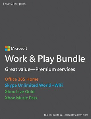 Servicios de suscripción de Microsoft Work & Play Bundle $ 199