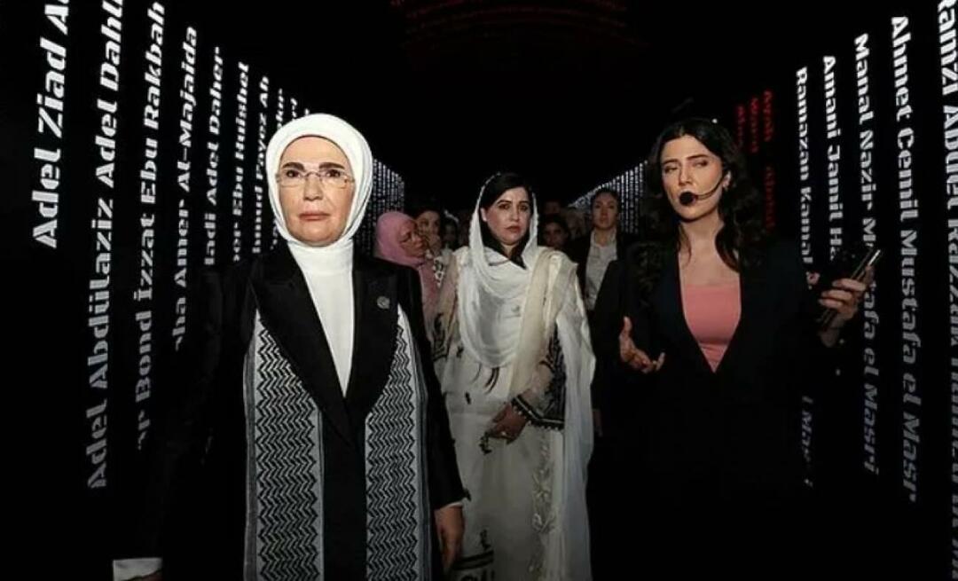 ¡La Primera Dama Erdoğan visitó la exposición 'Gaza: Resistiendo a la Humanidad' con las esposas de los líderes!