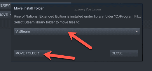 Botón Steam Move Folder