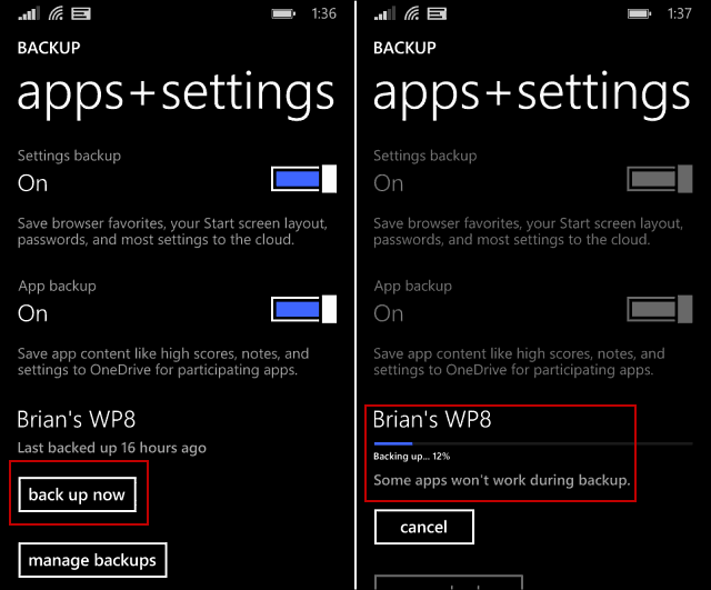 Consejo de Windows Phone 8.1: Haga una copia de seguridad manual de los datos de su teléfono