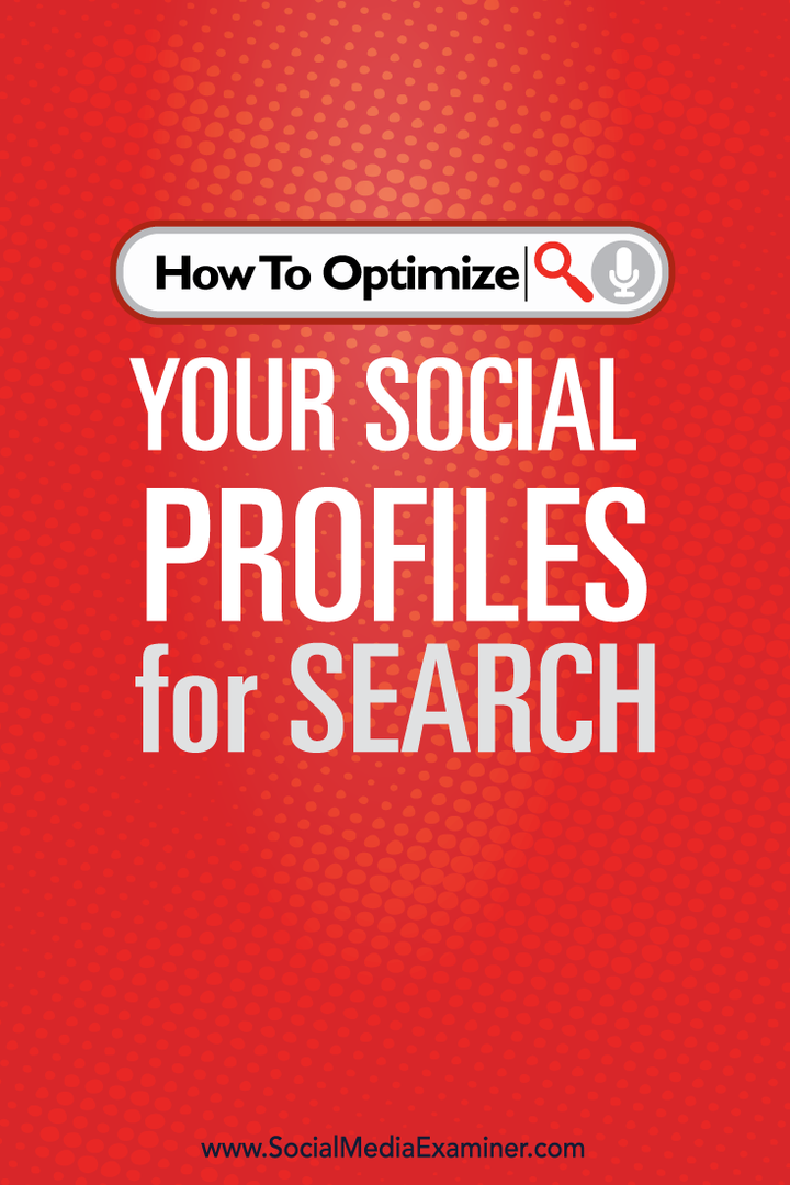 cómo optimizar los perfiles sociales para la búsqueda