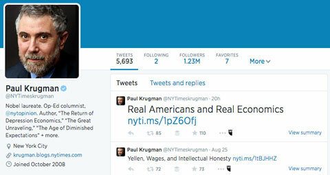 paul krugman perfil de twitter