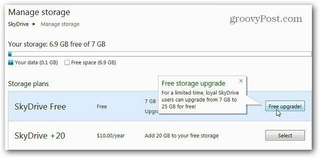 Windows SkyDrive: reclama 25GB de espacio antes de reducirlo a 7GB