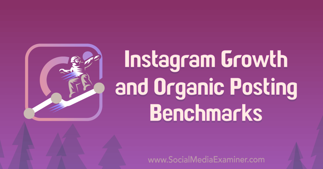 Puntos de referencia de crecimiento de Instagram y publicación orgánica por Michael Stelzner. 